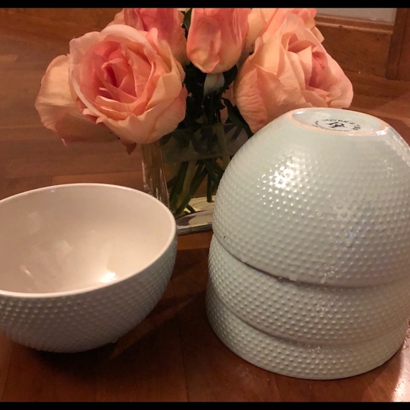 Other - Set of 4 robins egg blue colored ceramic bowls.